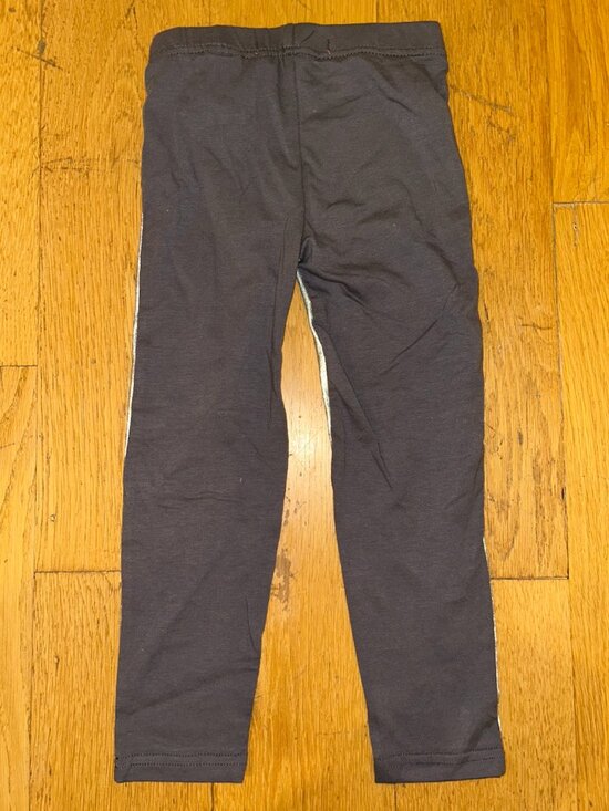 Girls Betsey Johnson Color Block Silver and Grey Leggings - Picture 2 of 3